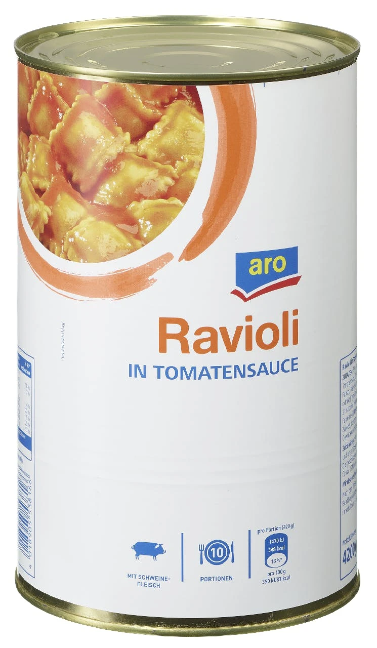Aro Eier-Ravioli In Tomatensauce (4,25 L)