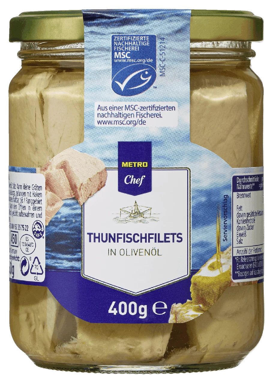 METRO Chef MSC Thunfisch Stücke In Sonnenblumenöl (185 G) – Bild 3