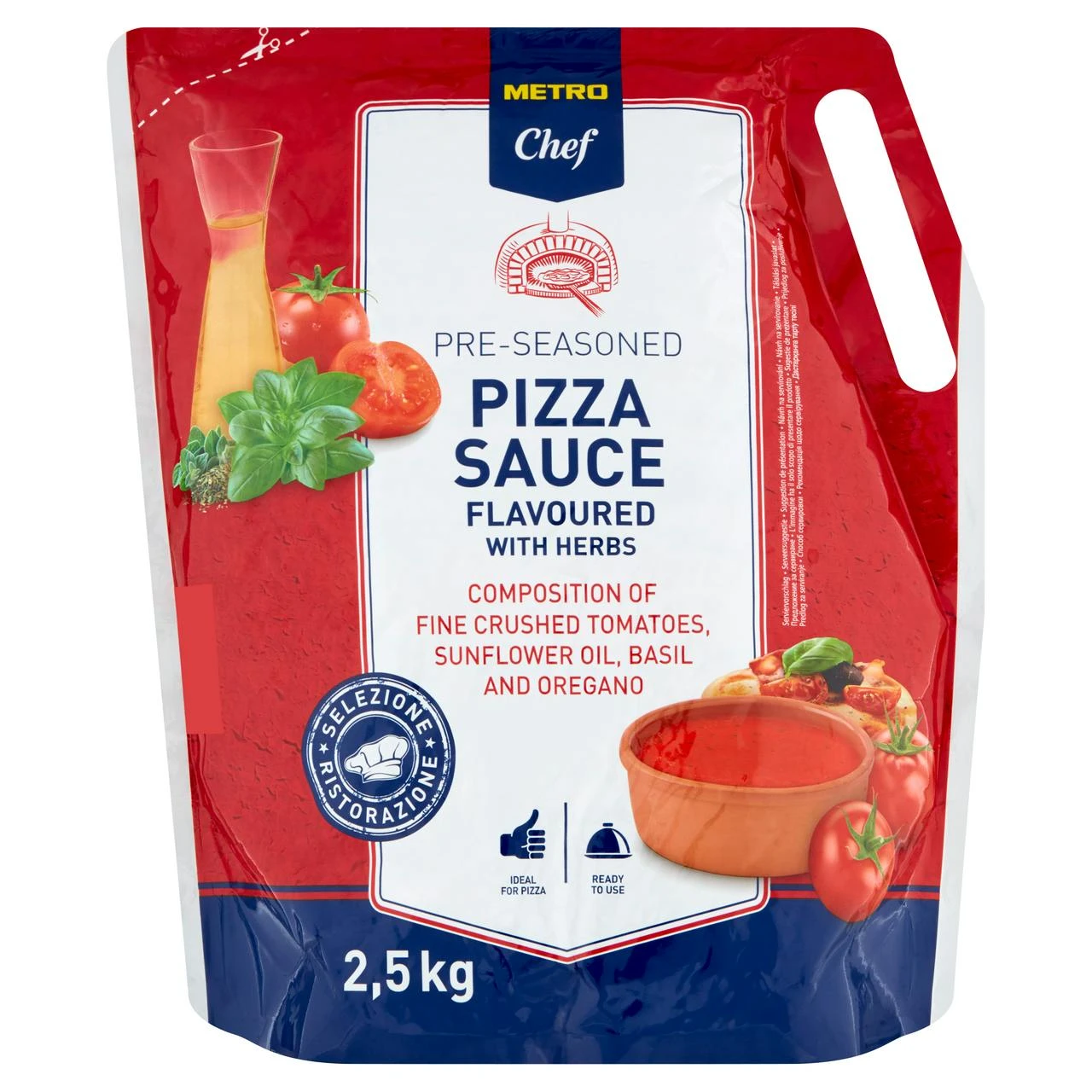 METRO Chef Pizza Sauce Mit Kräutern (2,5 Kg)